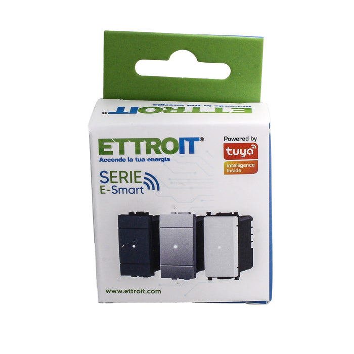 Pulsante Dimmer Connesso Smart WIFI Tuya Compatibile Bticino Living Colore Grigio Max 150W