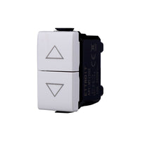 ETTROIT Pulsante Interbloccato Doppio Saliscendi 1P+1P 10A Colore Bianco Compatibile Con Bticino Matix