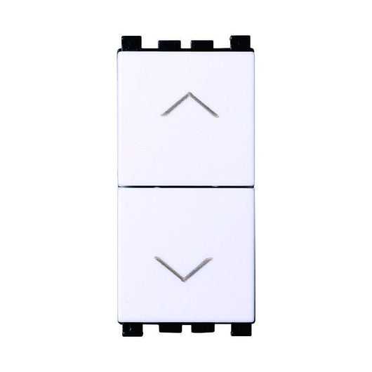 Pulsante Interbloccato Doppio Saliscendi 1P+1P 10A Colore Bianco Compatibile Con Vimar Arke