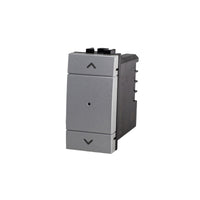 Pulsante Modulo Tapparelle Connesso Smart WIFI Tuya Per Tende Persiane Compatibile Bticino Living Colore Grigio