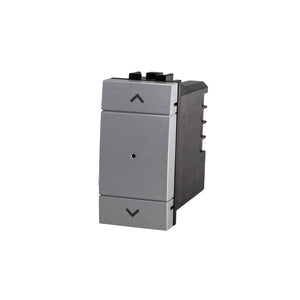 Pulsante Modulo Tapparelle Connesso Smart WIFI Tuya Per Tende Persiane Compatibile Bticino Living Colore Grigio