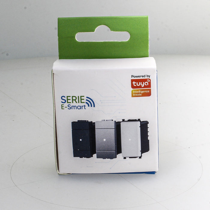 Pulsante Modulo Tapparelle Connesso Smart WIFI Tuya Per Tende Persiane Compatibile Bticino Living Colore Grigio