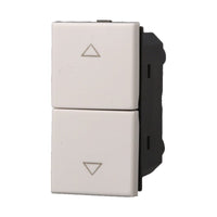 ETTROIT Pulsante Saliscendi Commutatore 2P 10A Tapparelle Colore Bianco Compatibile Con Bticino Axolute