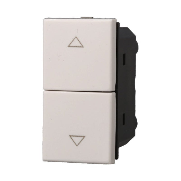 ETTROIT Pulsante Saliscendi Commutatore 2P 10A Tapparelle Colore Bianco Compatibile Con Bticino Axolute