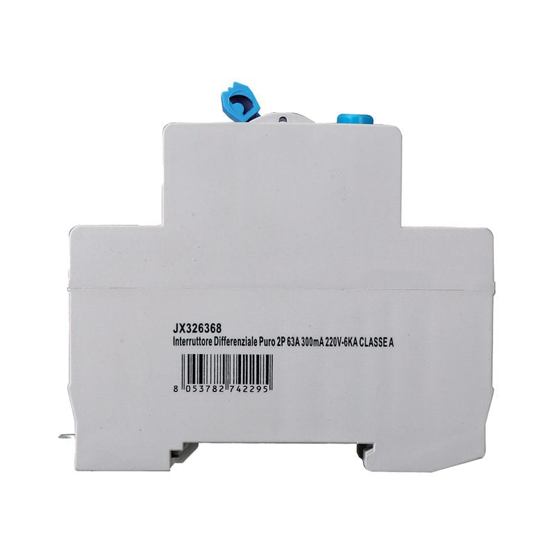 RCCB Interruttore Differenziale Puro Tipo A 1P+N 2M 6000A 300mA 63A AC 230V IP20 IEC61008-1