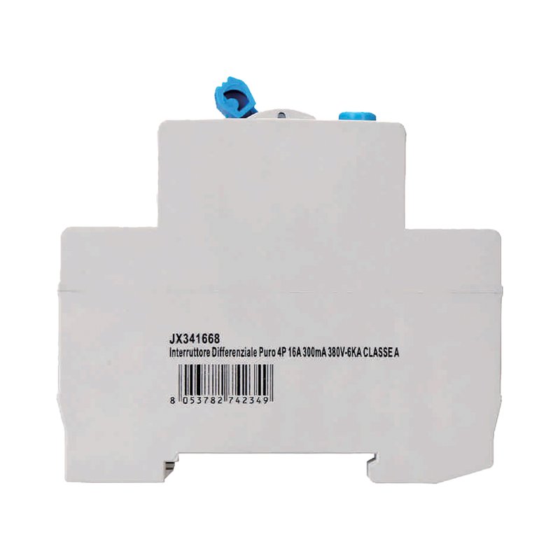RCCB Interruttore Differenziale Puro Tipo A 3P+N 4M 6000A 300mA 16A AC 400V IP20 IEC61008-1