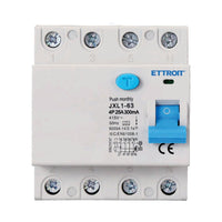 RCCB Interruttore Differenziale Puro Tipo A 3P+N 4M 6000A 300mA 25A AC 400V IP20 IEC61008-1