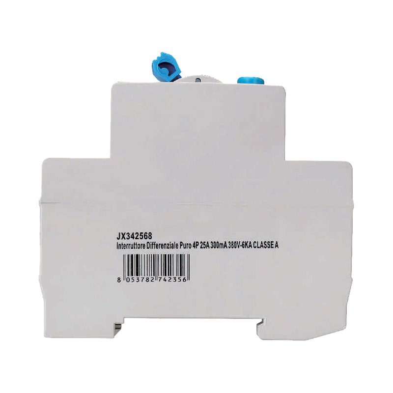 RCCB Interruttore Differenziale Puro Tipo A 3P+N 4M 6000A 300mA 25A AC 400V IP20 IEC61008-1