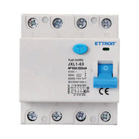 RCCB Interruttore Differenziale Puro Tipo A 3P+N 4M 6000A 300mA 63A AC 400V IP20 IEC61008-1