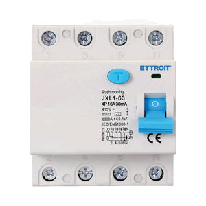 RCCB Interruttore Differenziale Puro Tipo A 3P+N 4M 6000A 30mA 16A AC 400V IP20 IEC61008-1
