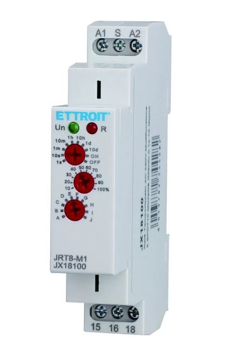 ETTROIT Relè Temporizzato Multifunzione AC 230V 1 SPDT 10 Funzioni 0.1s–10 Giorni - JX18100
