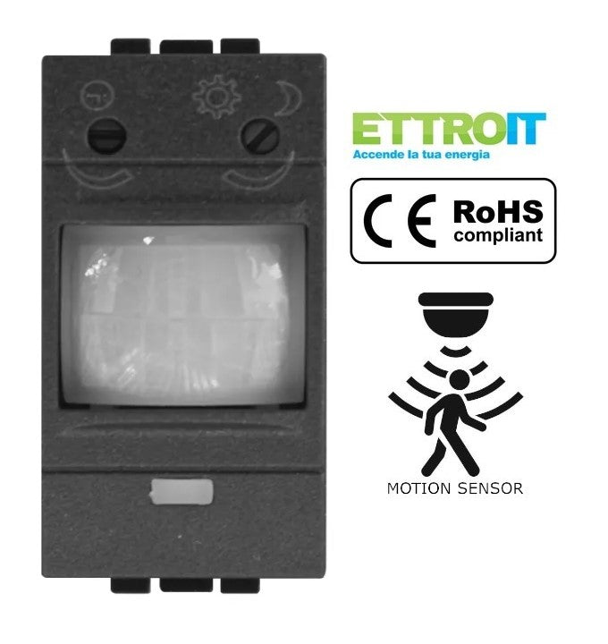 ETTROIT Sensore di Movimento 1 Modulo Bianco Compatibile con BTicino Living LN1800