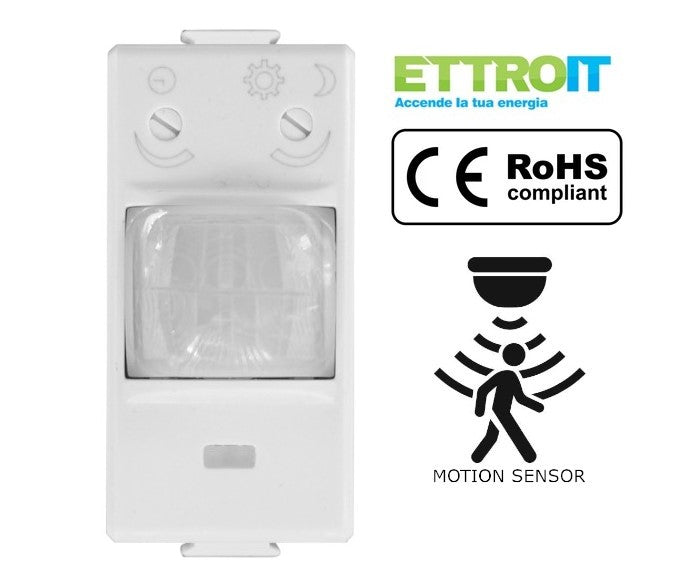ETTROIT Sensore di Movimento 1 Modulo Bianco Compatibile BTicino Matix MT1800