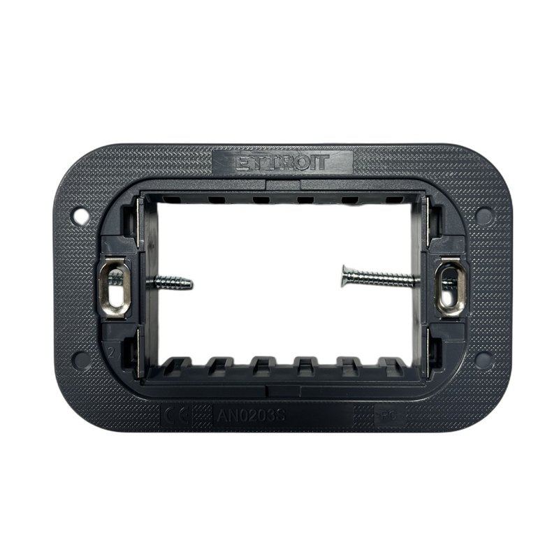 ETTROIT Supporto Slim Sottile 3P Serie Moon 3 Posti Per Scatole 503 Compatibile Con Bticino Axolute Air
