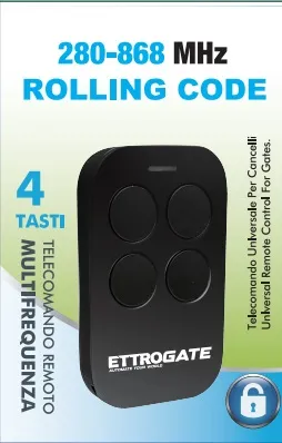 ETTROIT Telecomando Apricancello Easy Garage Auto-Apprendente 4 Canali Frequenza 280-868 Mhz