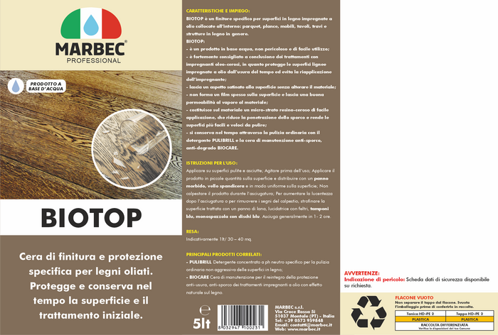 Cera per parquet BIOTOP   5LT