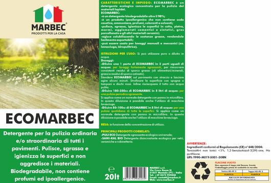 Detergente per pavimenti ECOMARBEC   20LT