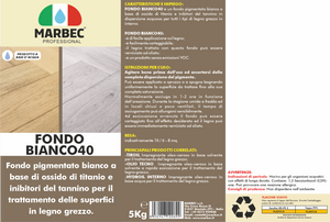 Fondo bianco per legno interno FONDO BIANCO40   5KG