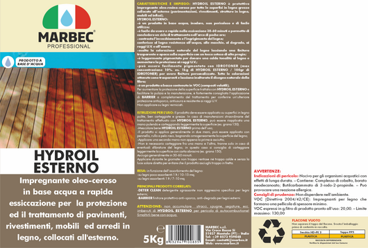 Impregnante per legno esterno HYDROIL ESTERNO   5KG