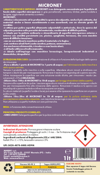 Detergente per gres porcellanato e pietre MICRONET   1LT + Tampone in Melamina