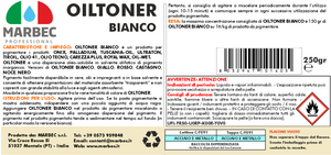 Pigmento in dispersione oleo-solubile OILTONER BIANCO   250GR