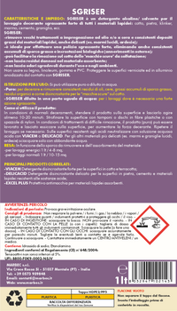 Detergente sgrassante professionale SGRISER   1LT