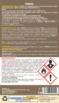 Impregnante per legno TIROIL   1LTx6Pz