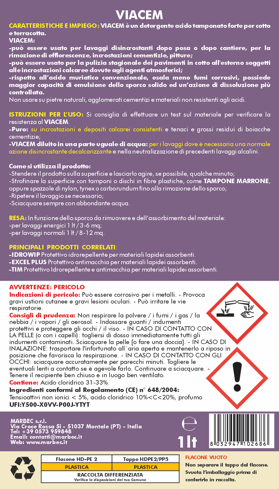 Acido tamponato VIACEM   1LT
