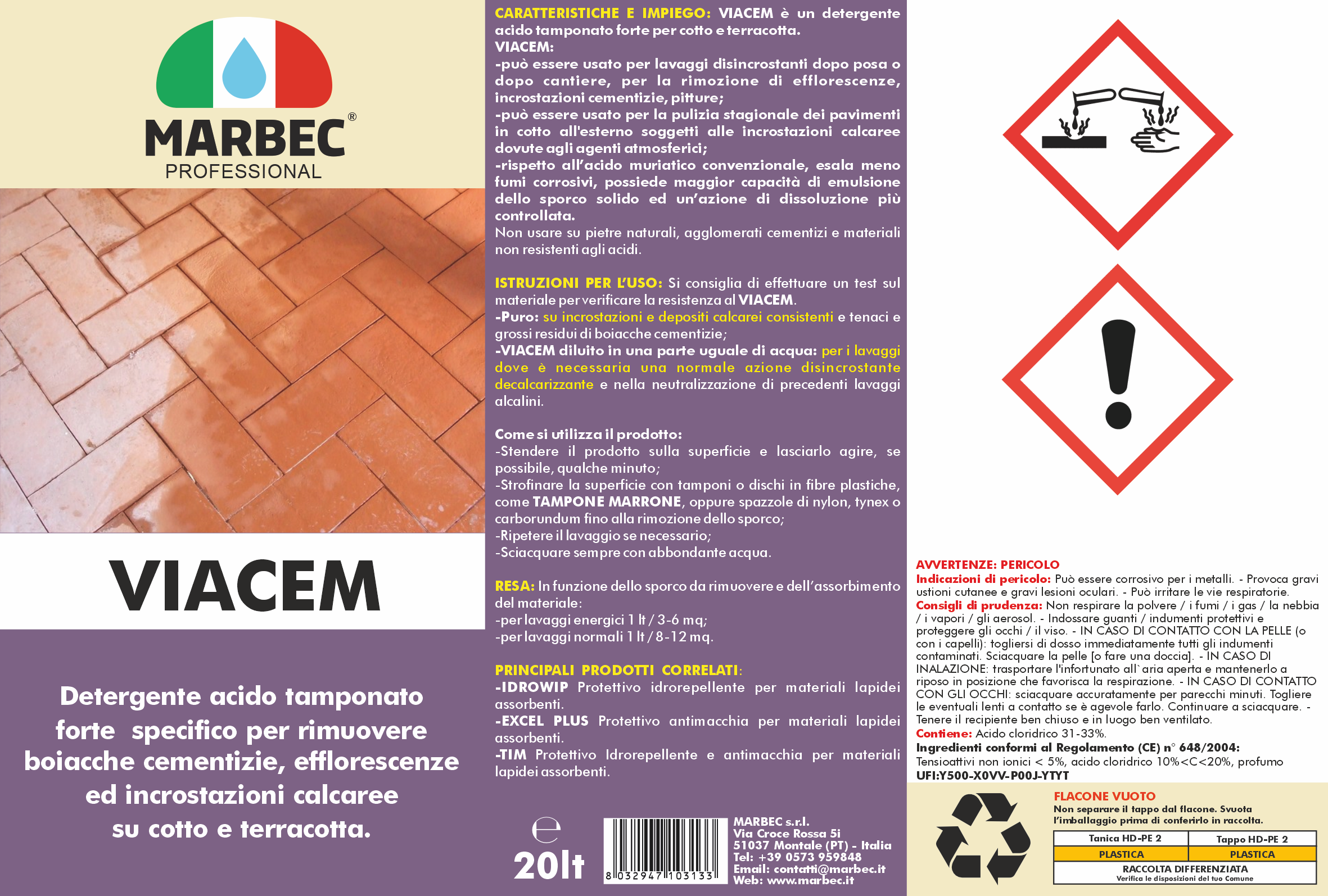 Acido tamponato VIACEM   20LT