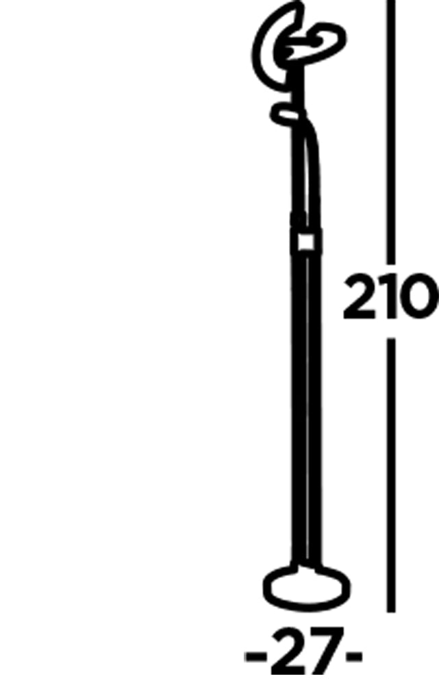 Piantana Moderna Gio Acciaio Nero Policarbonato Bianco Led 27,5W 3000K