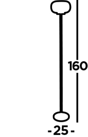 Piantana Contemporaneo Lumina Acciaio Bianco Vetro Nero 1 Luce E27