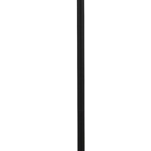 Piantana Contemporaneo Lumina Acciaio Bianco Vetro Nero 1 Luce E27