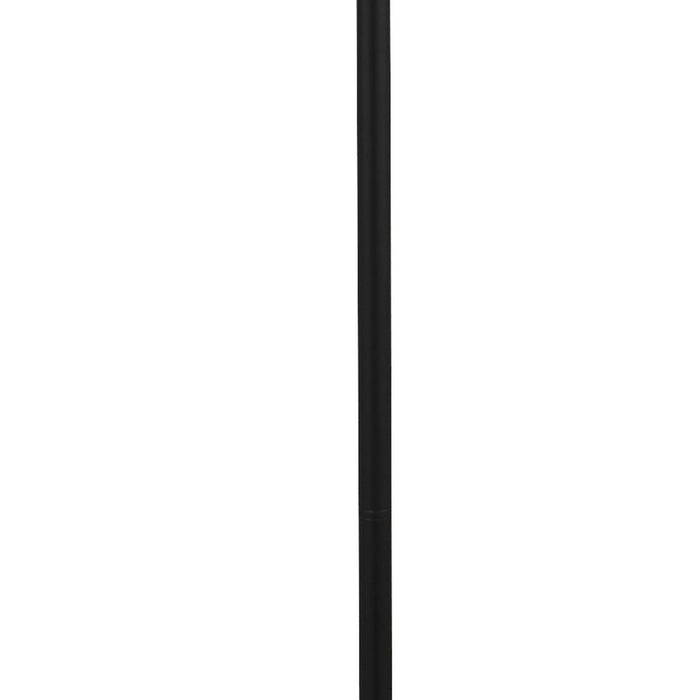 Piantana Contemporaneo Lumina Acciaio Bianco Vetro Nero 1 Luce E27