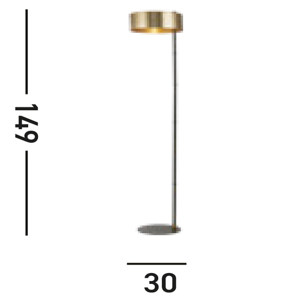 Piantana Contemporaneo Knox Acciaio Oro 1 Luce E27