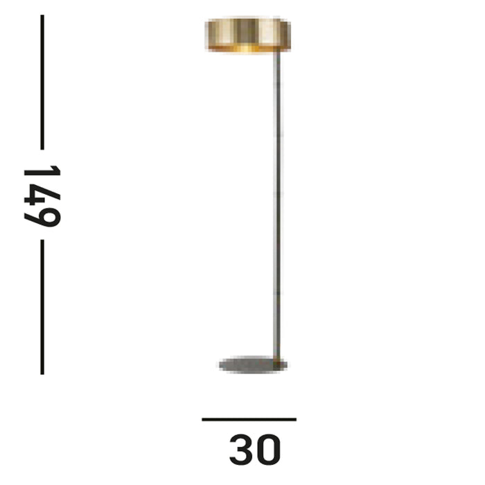 Piantana Contemporaneo Knox Acciaio Oro 1 Luce E27