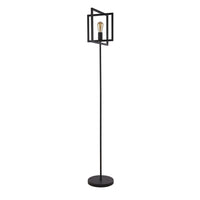 Piantana Industrial-Nordico Plaza Acciaio Nero 1 Luce E27