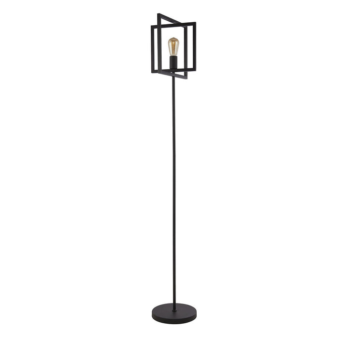 Piantana Industrial-Nordico Plaza Acciaio Nero 1 Luce E27