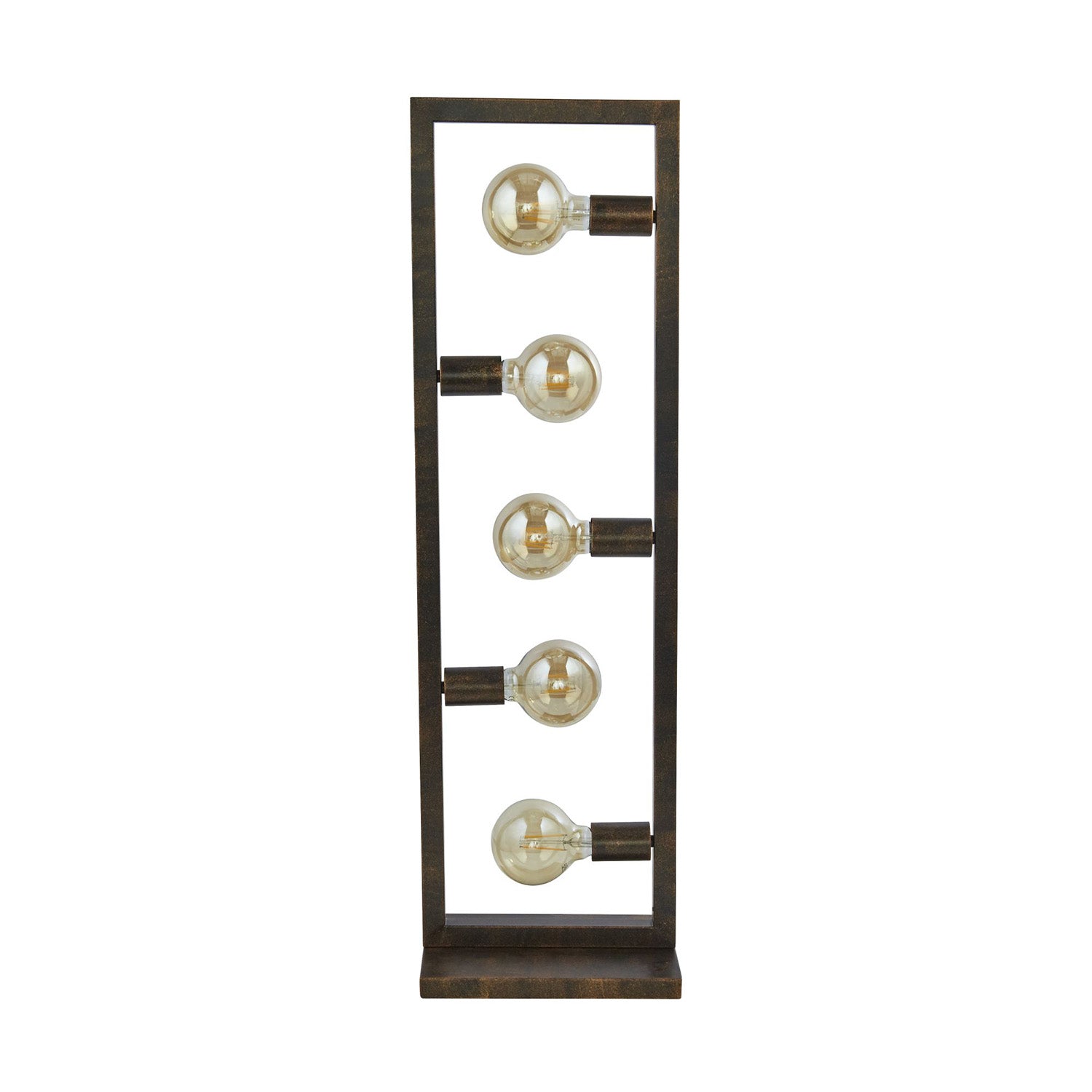 Piantana Contemporaneo Oblungo Acciaio Marrone 5 Luci E27