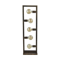 Piantana Contemporaneo Oblungo Acciaio Marrone 5 Luci E27