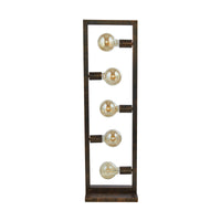 Piantana Contemporaneo Oblungo Acciaio Marrone 5 Luci E27