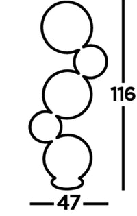 Piantana Contemporaneo Circo Alluminio Bianco Nero Led 40,6W 3000K