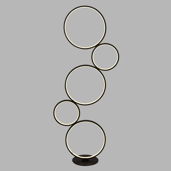 Piantana Contemporaneo Circo Alluminio Bianco Nero Led 40,6W 3000K