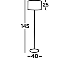 Piantana Industrial-Nordico Rete Acciaio Nero 2 Luci E27