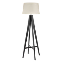 Piantana Contemporaneo Easel Legno Marrone Tessuto 1 Luce E27