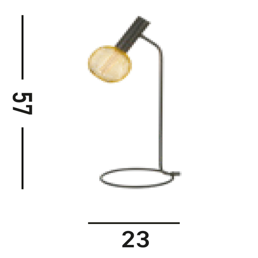Lampada Da Scrivania Industrial-Nordico Dulwich Acciaio Nero 1 Luce E27