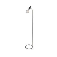 Piantana Industrial-Nordico Dulwich Acciaio Nero 1 Luce E27