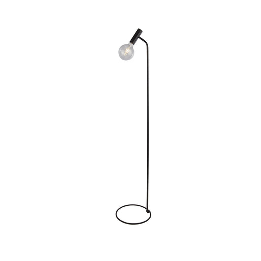Piantana Industrial-Nordico Dulwich Acciaio Nero 1 Luce E27