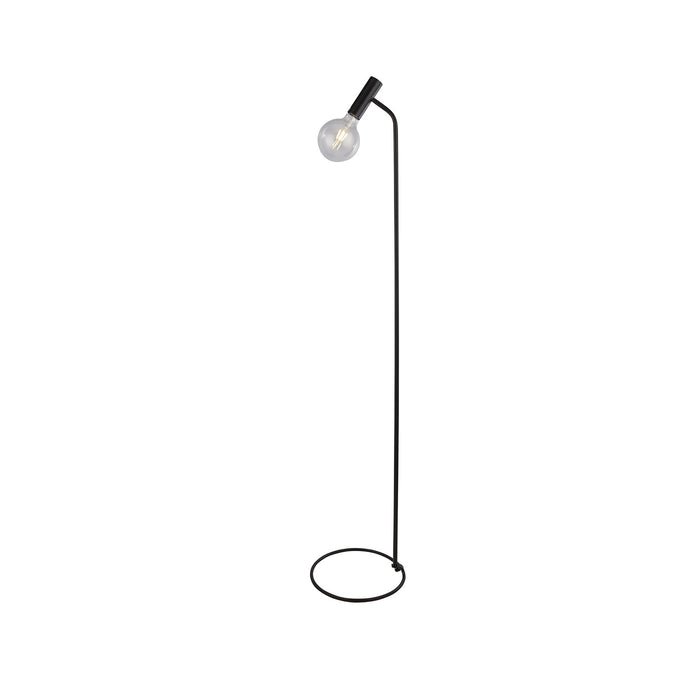 Piantana Industrial-Nordico Dulwich Acciaio Nero 1 Luce E27