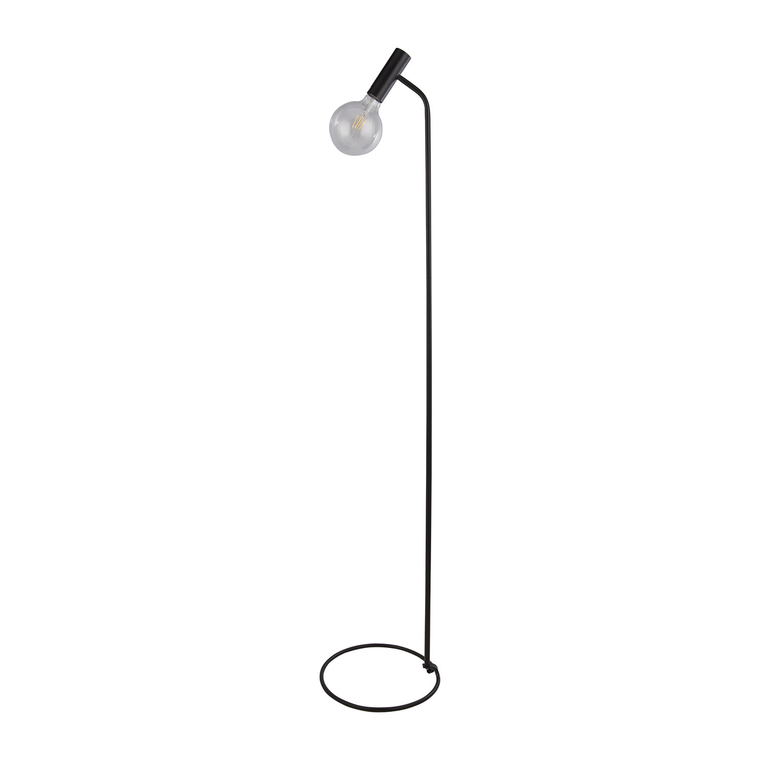 Piantana Industrial-Nordico Dulwich Acciaio Nero 1 Luce E27