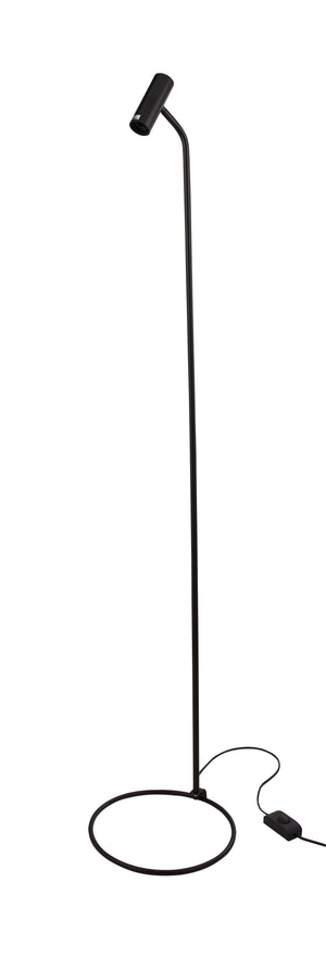 Piantana Industrial-Nordico Dulwich Acciaio Nero 1 Luce E27